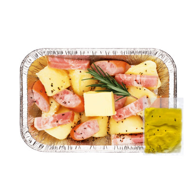 冷凍 ソーセージ&ベーコン ジャーマンポテトシェアサイズ 530g (3~4人前)×4