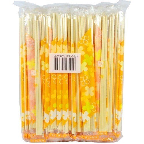 ポリ完封箸 フラワーオレンジ 1袋100膳入 ×5