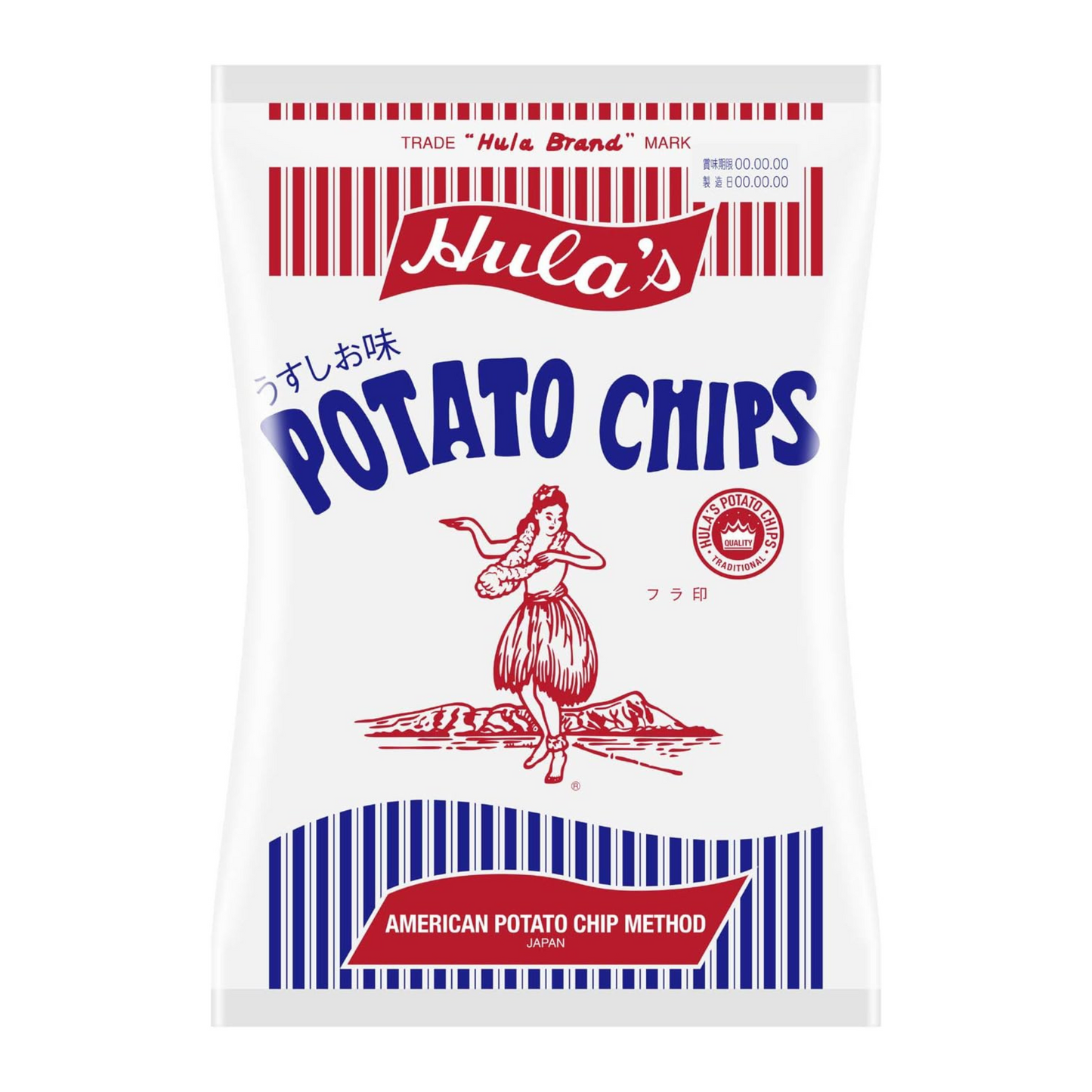 【メーカー取り寄せ品】フラ印 アメリカンポテトチップス うすしお味 160g x12