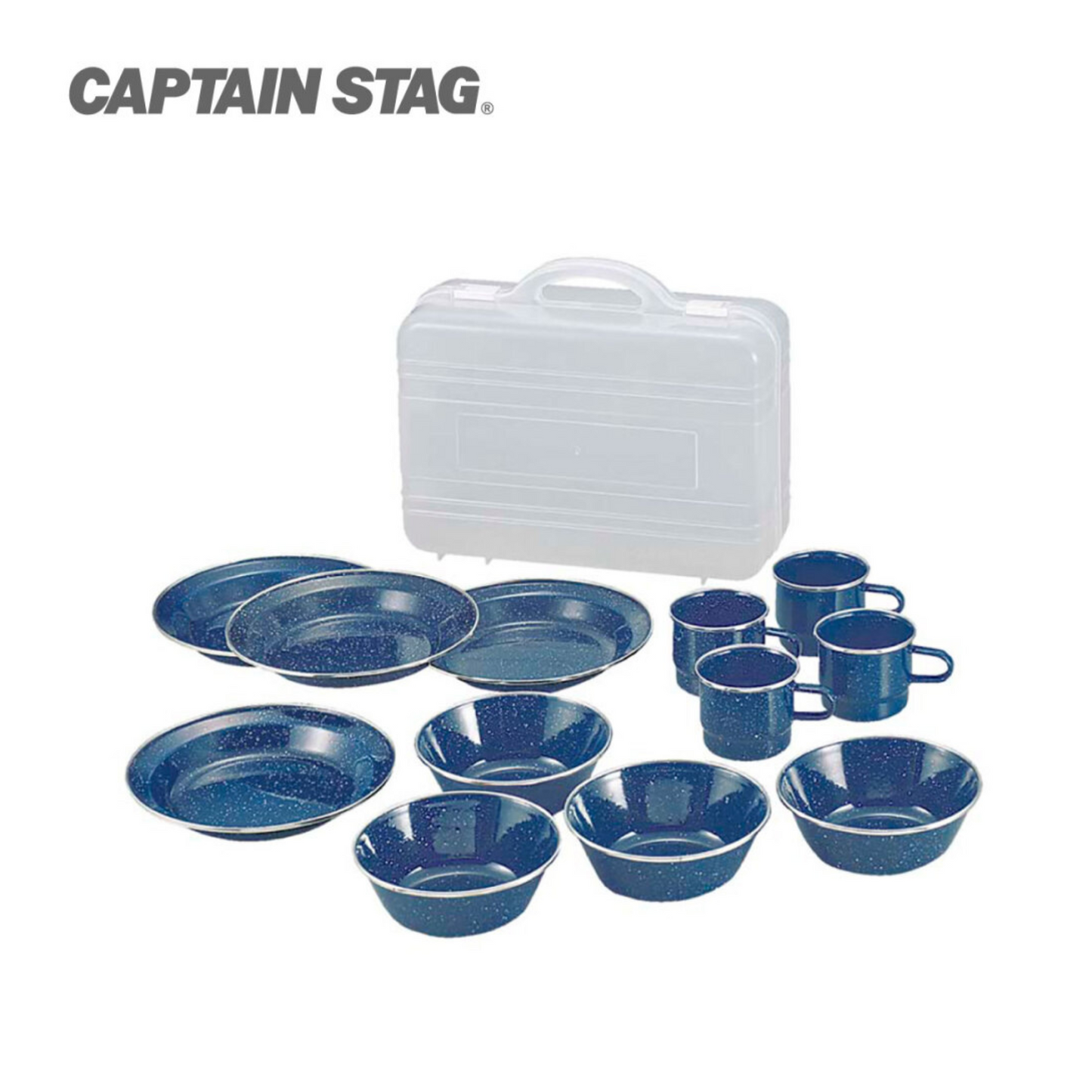 【メーカー取り寄せ品】CAPTAIN STAG ウエスト ホーロー食器セット ×1