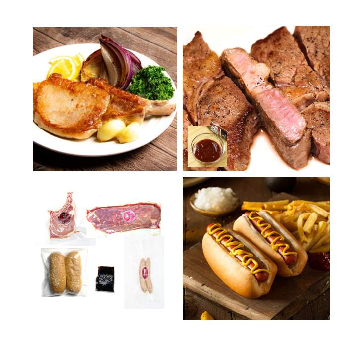 【ご試食用】冷凍 BBQ ホットドッグ&お肉セット VALUE 2人前 460g ×1【10日前発注】