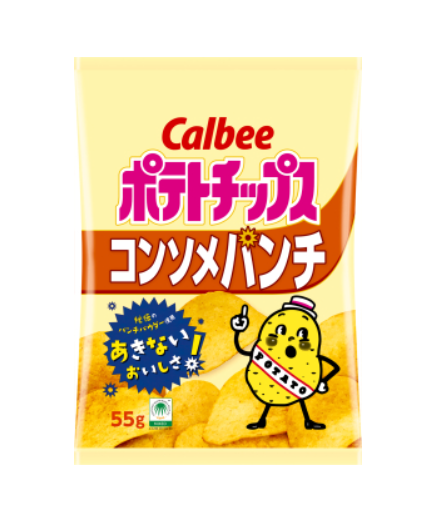 カルビー ポテトチップス コンソメパンチ 55g × 16