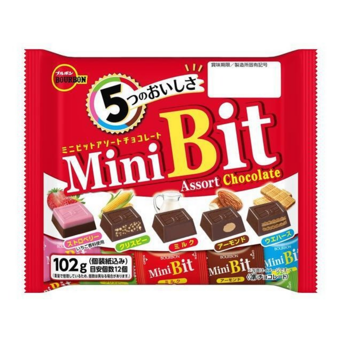【メーカー取り寄せ品】ブルボン ミニビットアソート 102g × 12