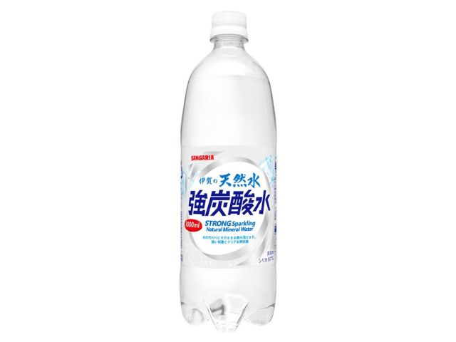 【メーカー欠品】サンガリア 伊賀の天然水 強炭酸水ペット 1L x12