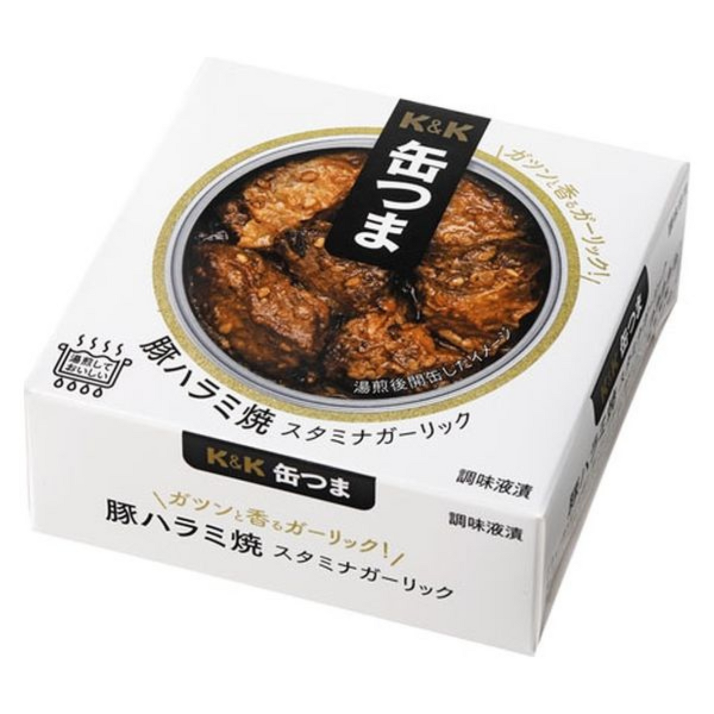K&K 缶つま 豚ハラミ焼 スタミナガーリック 50g × 12