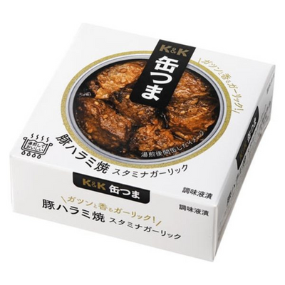 K&K 缶つま 豚ハラミ焼 スタミナガーリック 50g × 12