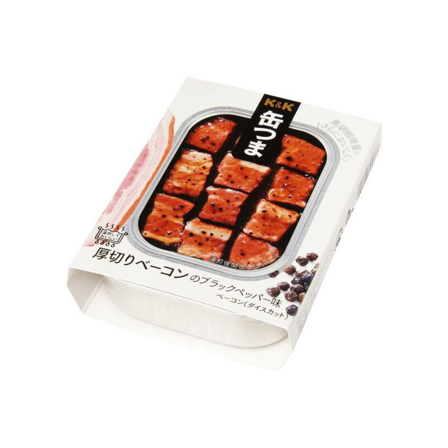 【メーカー取り寄せ品】缶つま 厚切りベーコンのブラックペッパー味 105g x6