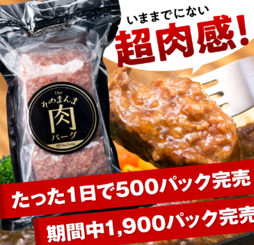 冷凍 超肉感 牛肉ハンバーグ そのまんま肉バーグ 180g×3個 20セット