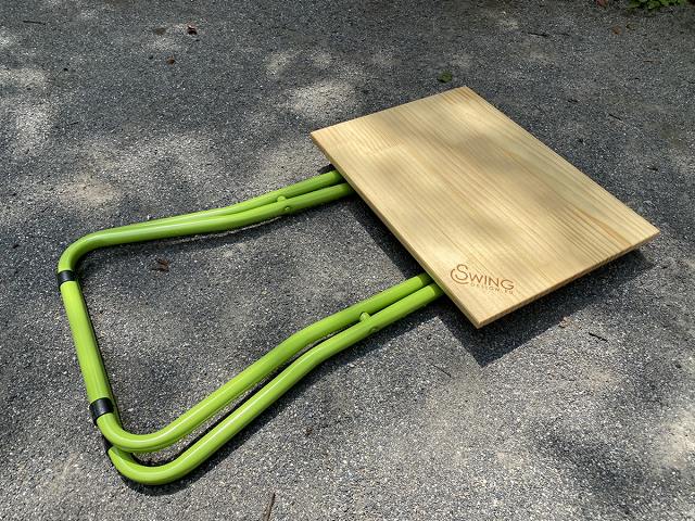 【未使用】Swing Design フォールディング ウッドスツール 4脚セット