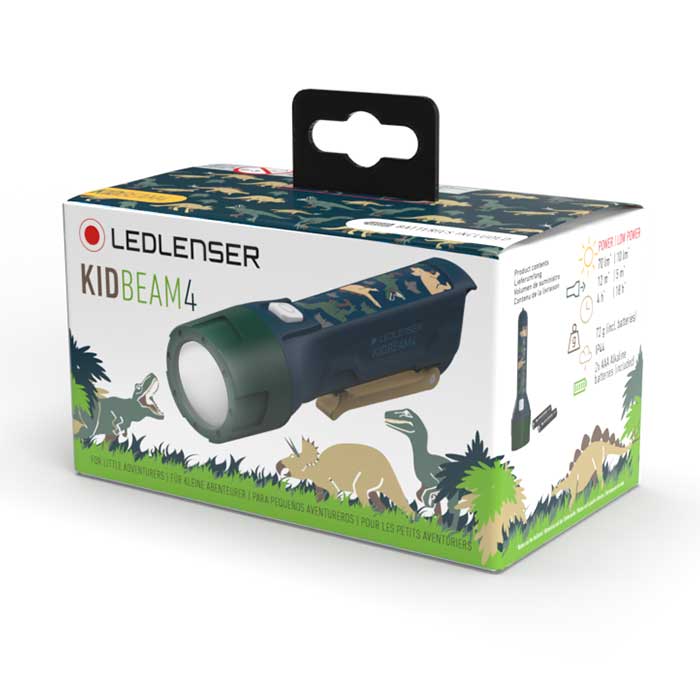 子供用ハンディライト Ledlenser KIDBEAM4 Green 恐竜柄