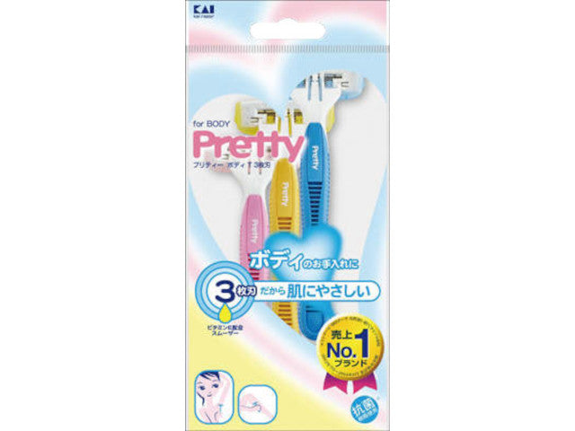 貝印 プリティーボディT3枚刃3PBST3L-3P 3個 × 1