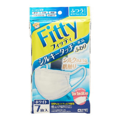 玉川衛材 フィッティ シルキータッチ耳ゴムふわり7枚入 ホワイトふつうサイズ 7枚 × 1