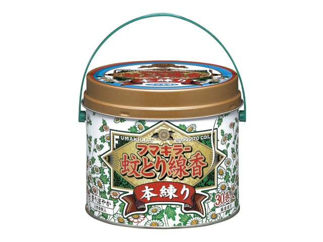 フマキラー フマキラー蚊取り線香 本練り30巻 缶入り × 1