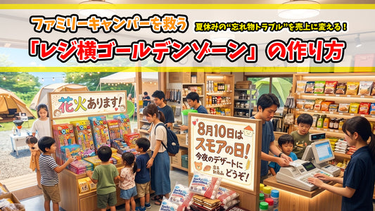夏休みの“忘れ物トラブル”を売上に変える！ファミリーキャンパーを救う「レジ横ゴールデンゾーン」の作り方