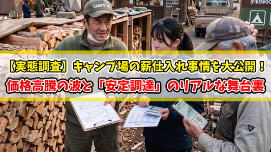 【知恵袋 更新のお知らせ】【実態調査】キャンプ場の薪仕入れ事情を大公開！価格高騰の波と「安定調達」のリアルな舞台裏