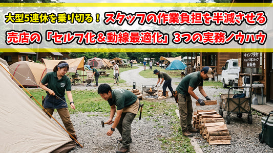 【2026年人手不足問題】大型5連休を乗り切る！スタッフの作業負担を半減させる売店の「セルフ化＆動線最適化」3つの実務ノウハウ