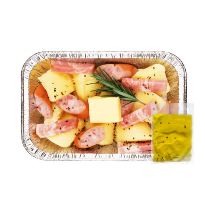 冷凍 ソーセージ＆ベーコン ジャーマンポテトシェアサイズ　530ｇ (3～4人前)×4