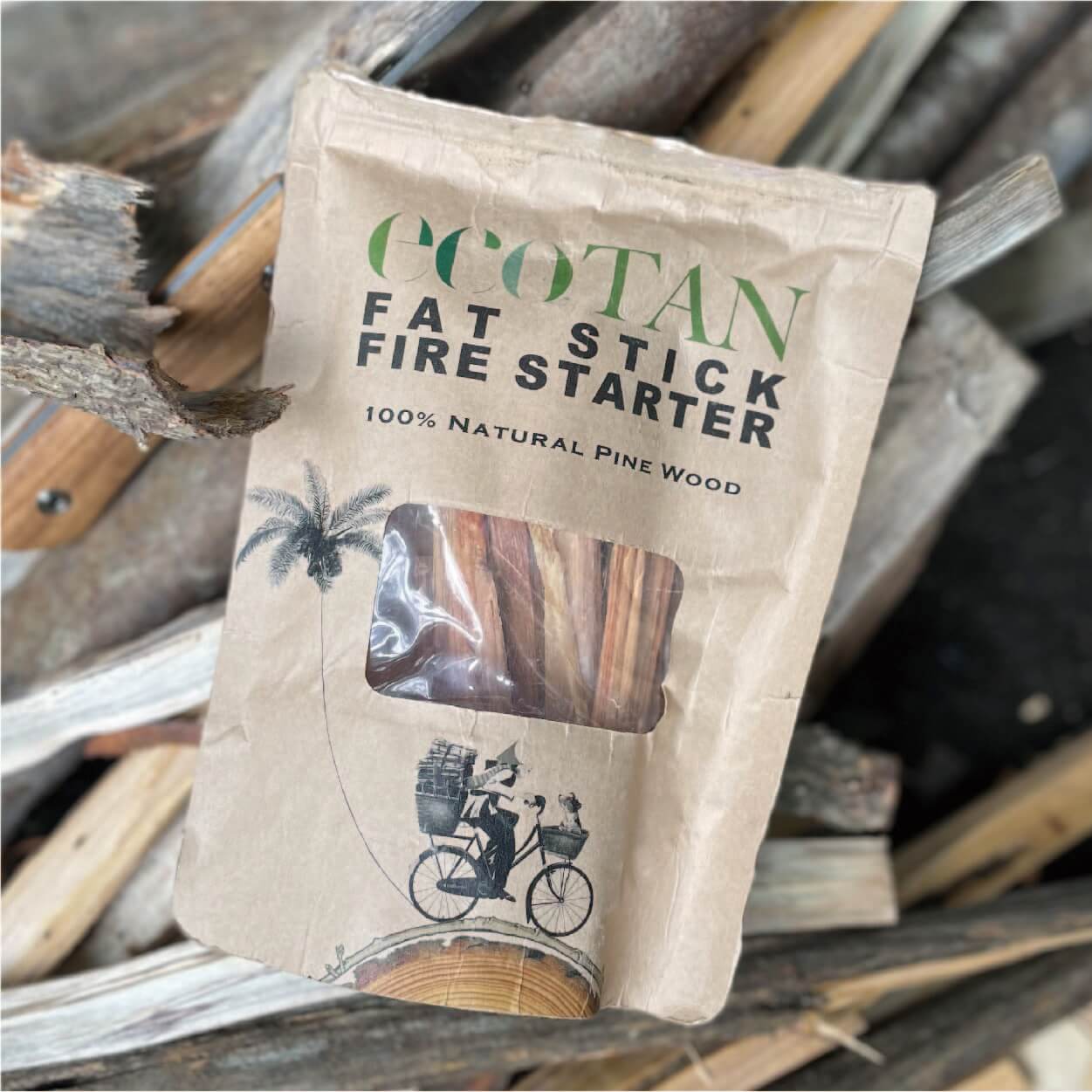 【送料無料商品】ecoTAN　ファットスティック ファイヤースターター 200g  ×10