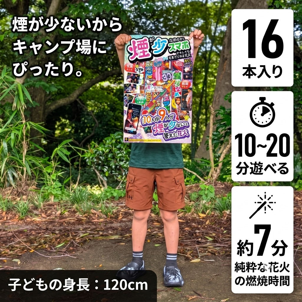 【数量限定｜高利益率】手持ち花火 煙少なめスマホでキレイL × 5