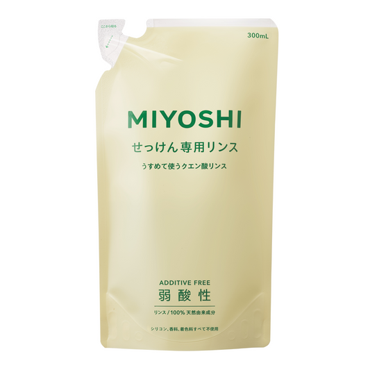 ミヨシ石鹸 ミヨシ無添加せっけん専用リンス詰替用 300ml x1