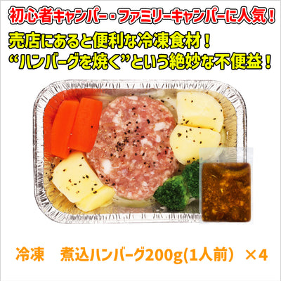 冷凍  煮込ハンバーグ200g(1人前）×4
