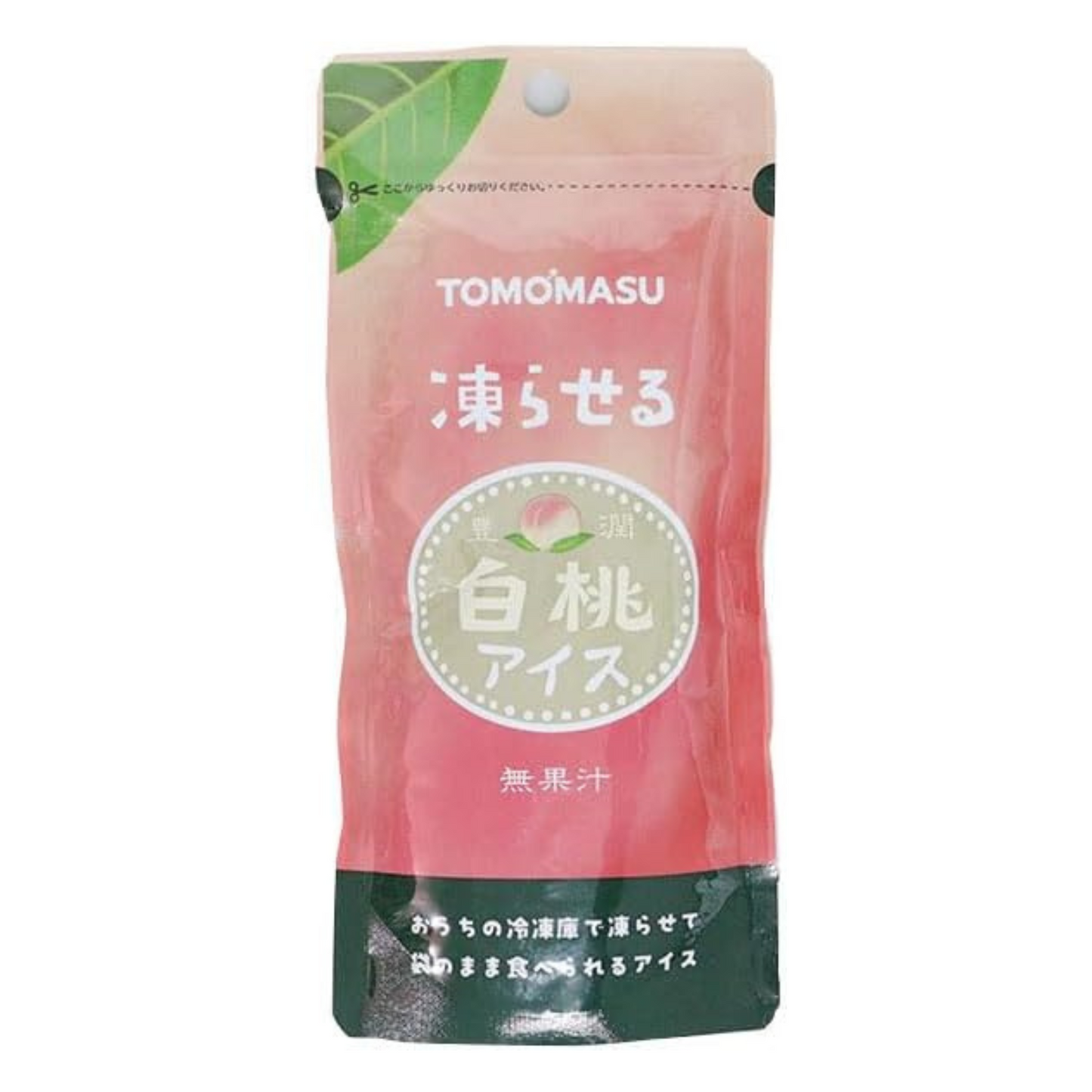 【欠品中】友桝飲料 果実アイス 白桃 80gx36