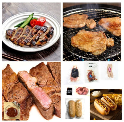 冷凍　BBQ　ホットドッグ＆お肉セット PREMIUM　2人前　550g　×3【10日前発注】