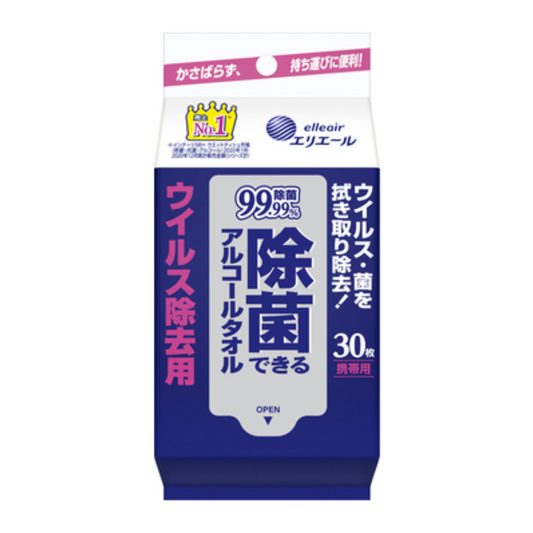 大王製紙 エリエール除菌ウイルス携帯 30枚 x1