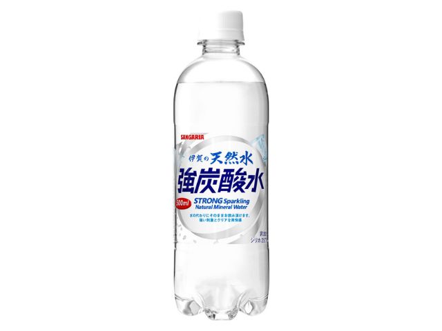 【メーカー欠品中】サンガリア 伊賀の天然水強炭酸水 ペット 500ml x24