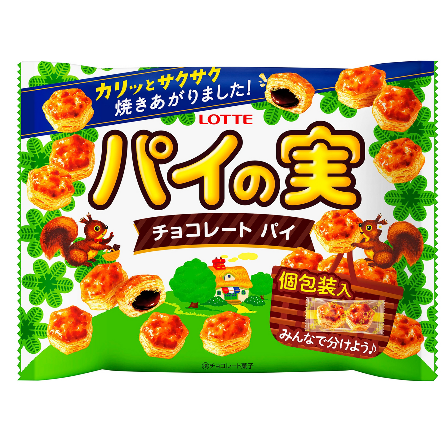 【メーカー取り寄せ品】ロッテ パイの実 シェアパック 124g  × 18