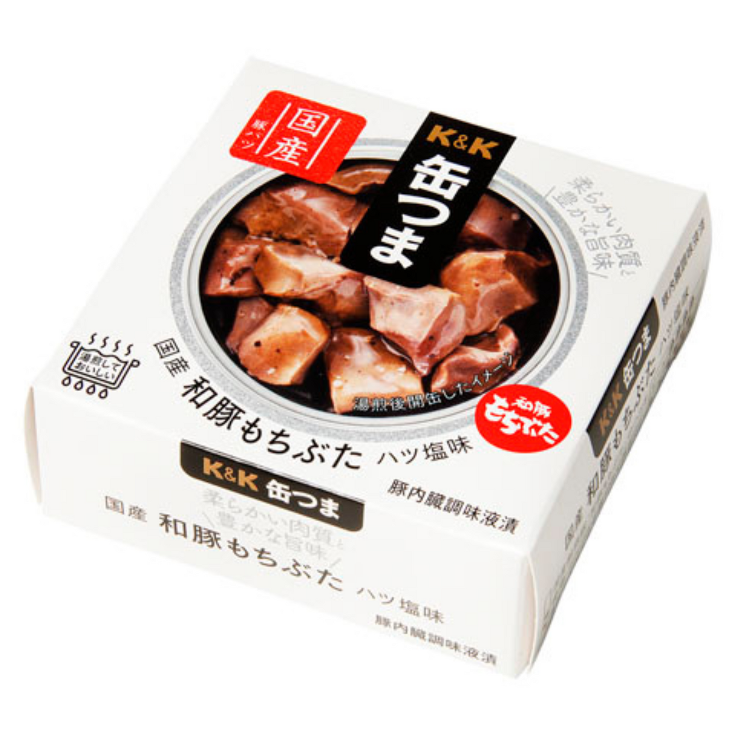 【メーカー取り寄せ品】缶つま 国産 和豚もちぶた ハツ塩味 1個45g x12