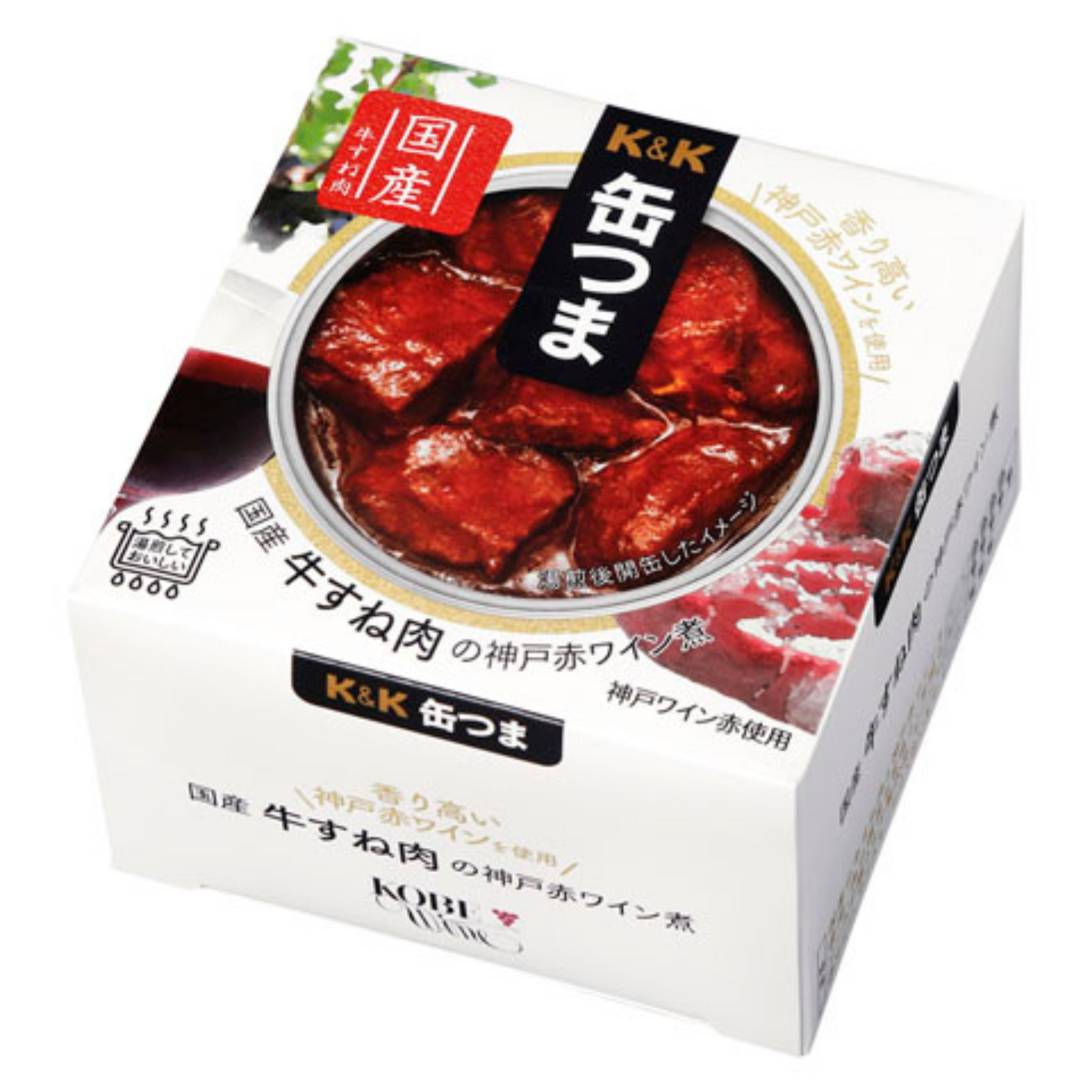 【メーカー取り寄せ品】缶つま 国産牛すね肉の神戸赤ワイン煮 160g x12