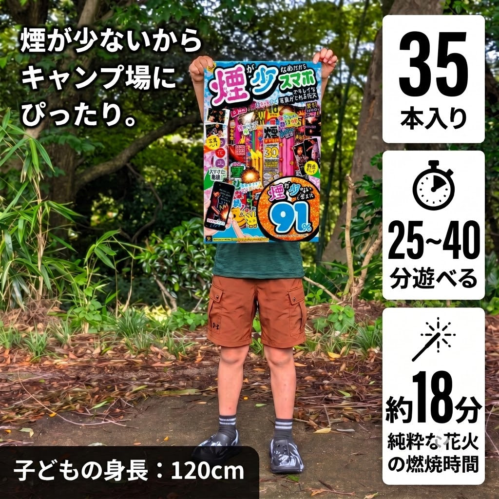 【数量限定｜高利益率】 手持ち花火 煙少なめスマホでキレイLL × 5