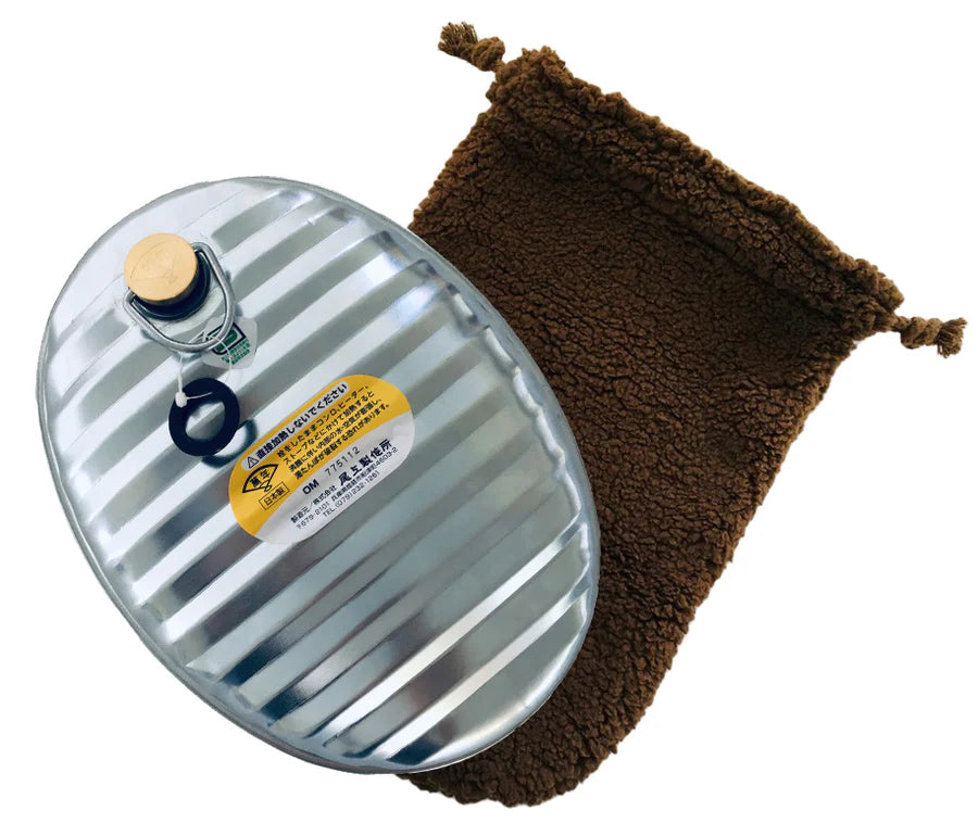 トタン湯たんぽ ブラウンカバー付×18