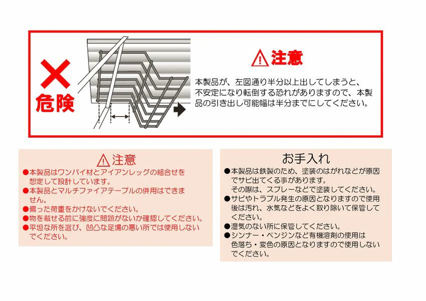 アイアンレッグ用ワンバイ材使用金具　×5