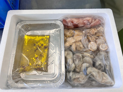 大容量！！牡蠣入り国産海鮮アヒージョ（約4人前）×5個