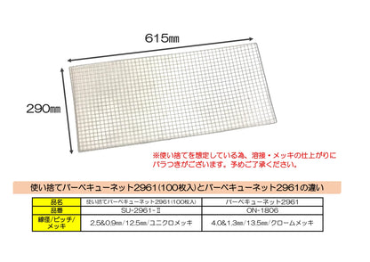 使い捨てBBQネット2961　×100枚