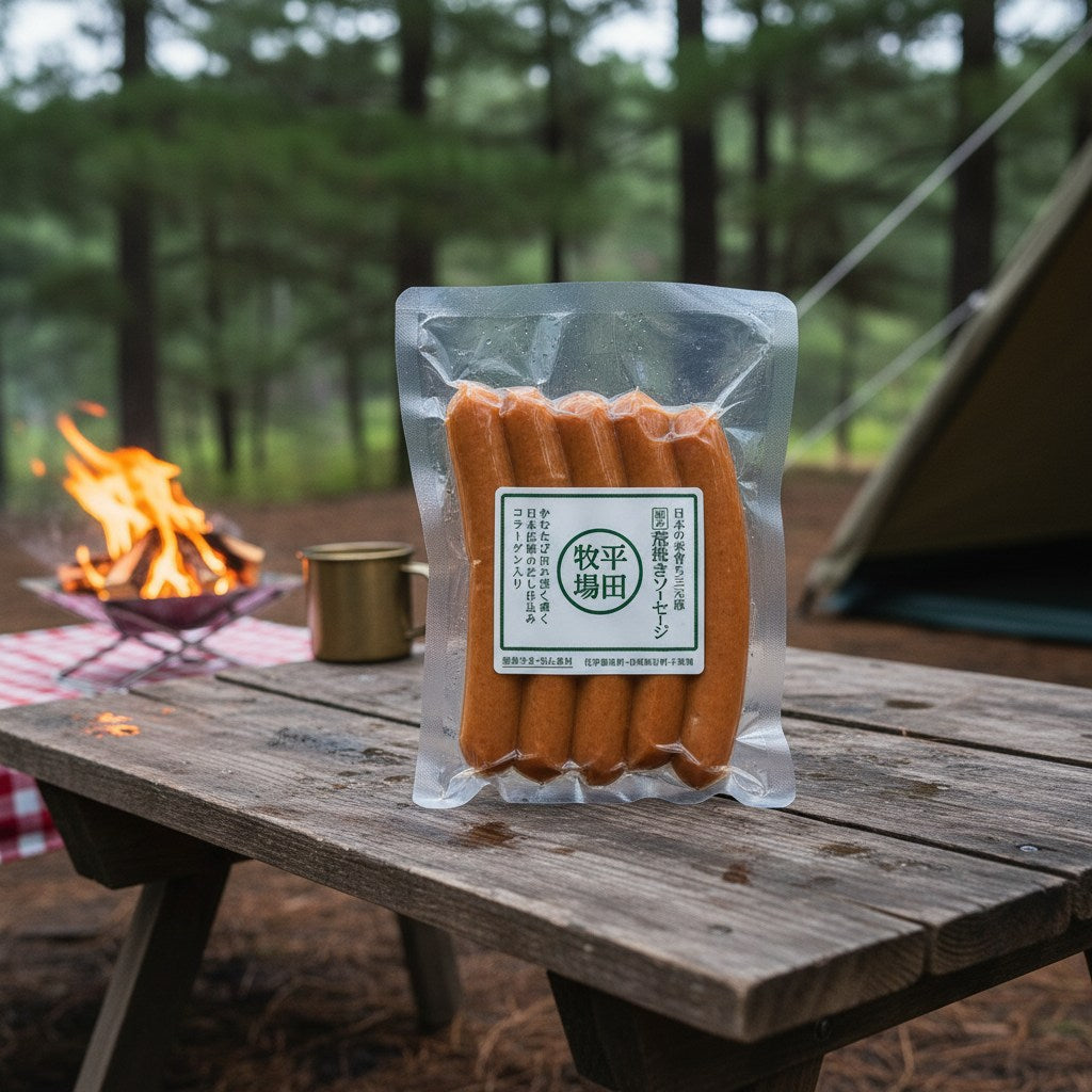 冷凍　日本の米育ち　三元豚 極み荒挽きソーセージ 1袋100g　5本×30