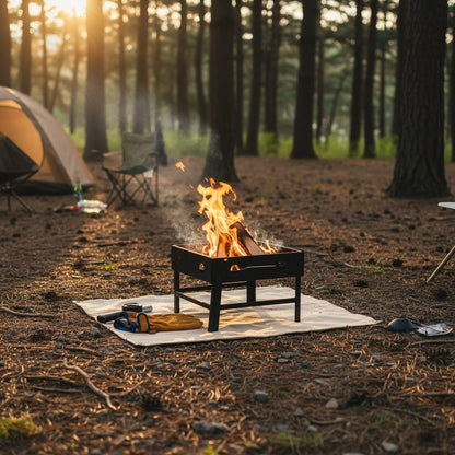 次回2026年1月上旬ごろ入荷【メーカー取り寄せ品】焚火グランドシート 78×57㎝ ×24