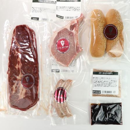 【ご試食用】冷凍　BBQ　ホットドッグ＆お肉セット　VALUE　2人前　460g　×1【10日前発注】