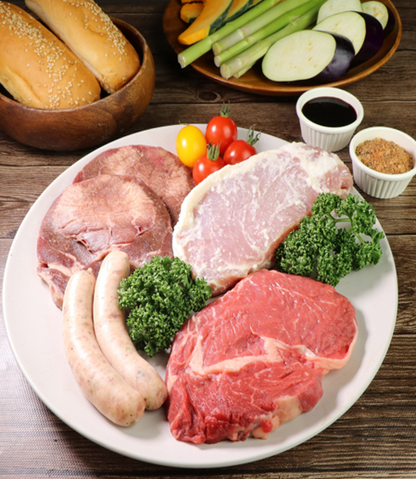 冷凍　BBQ　ホットドッグ＆お肉セット PREMIUM　2人前　550g　×3【10日前発注】