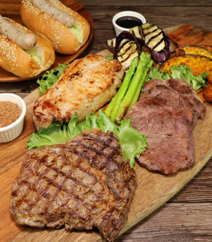 冷凍　BBQ　ホットドッグ＆お肉セット PREMIUM　2人前　550g　×3【10日前発注】