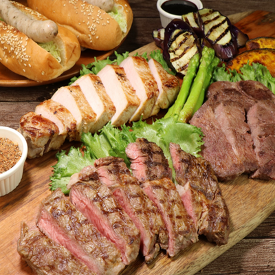 冷凍　BBQ　ホットドッグ＆お肉セット PREMIUM　2人前　550g　×3【10日前発注】