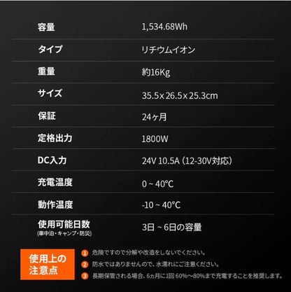 Jackery ポータブル電源1500