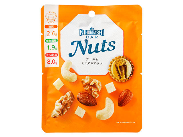 【メーカー取り寄せ品】Nihonbashi Bar チーズ＆ミックスナッツ 32g x8