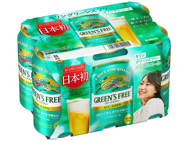 【メーカー取り寄せ品】キリン グリーンズフリー（新） 1ケース６缶パック( 350mlx6)  x4