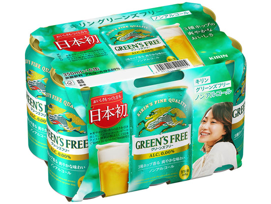 【メーカー取り寄せ品】キリン グリーンズフリー（新） 1ケース６缶パック( 350mlx6)  x4